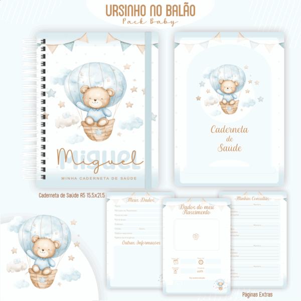 Combo Baby Tema –  Ursinho no Balão - Imagem 3