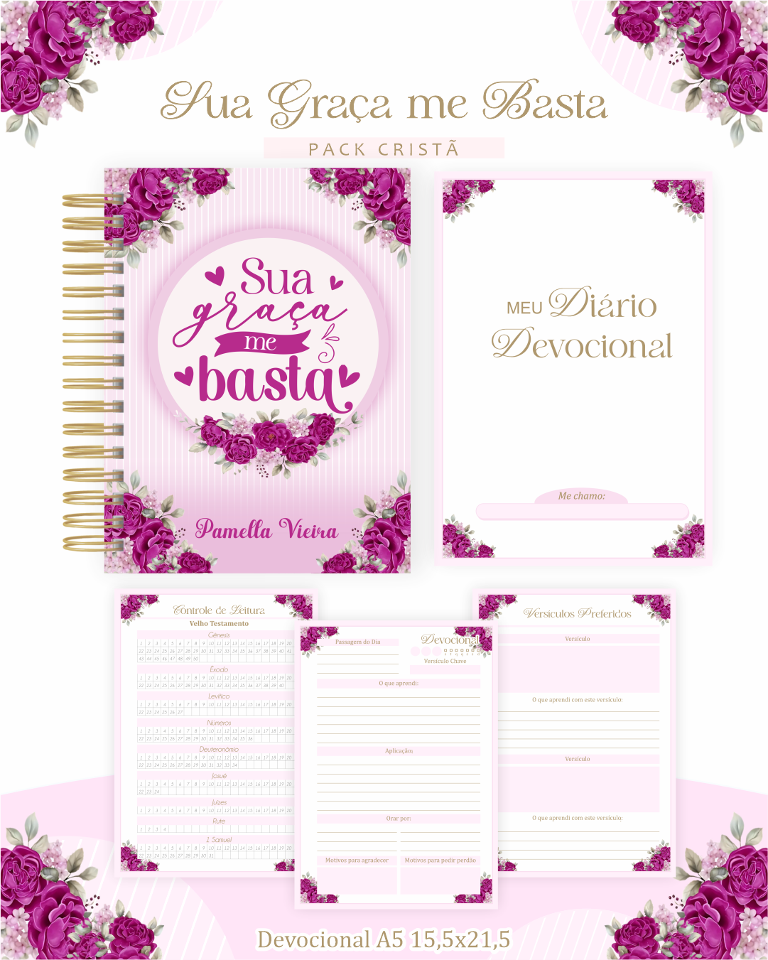 3 Combo Cristão - Lettering Feminina Católica - Imagem 3