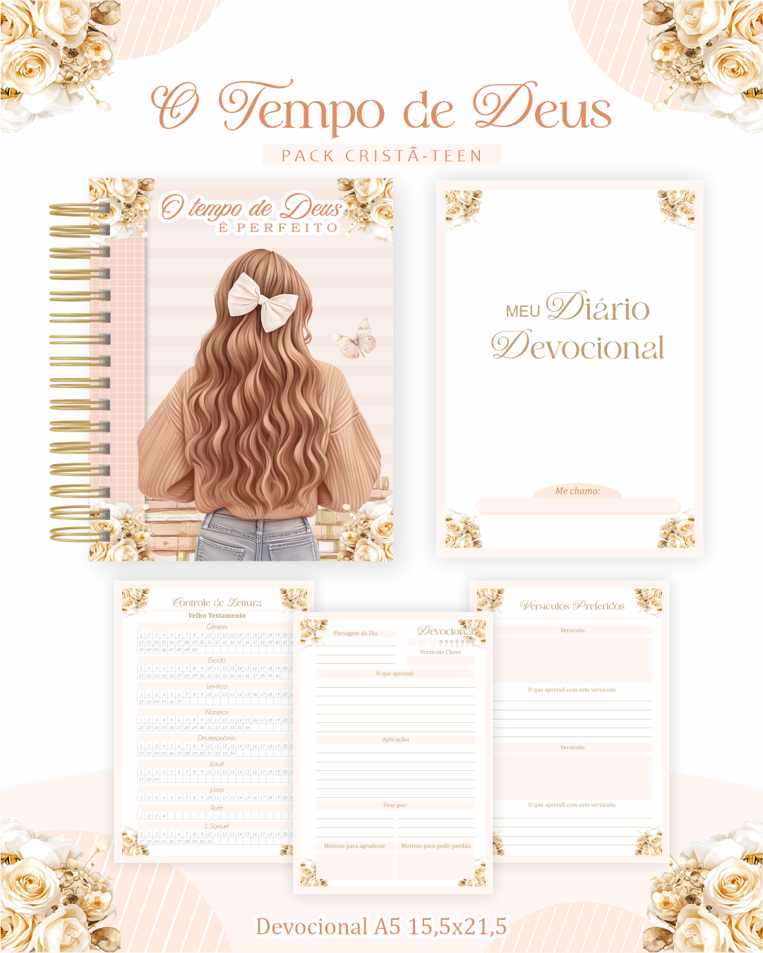 3 Combo Cristão Teen – Tempo de Deus Loira - Imagem 3