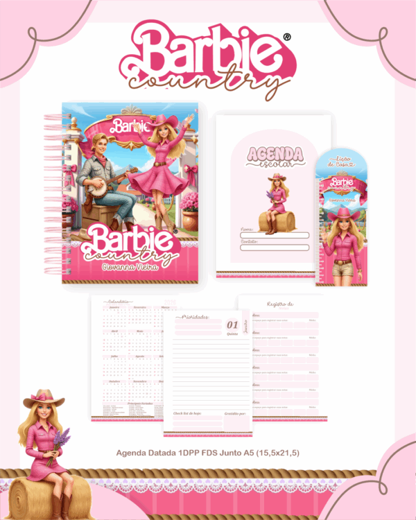 Combo Escolar Completo - Barbie Country - Imagem 3