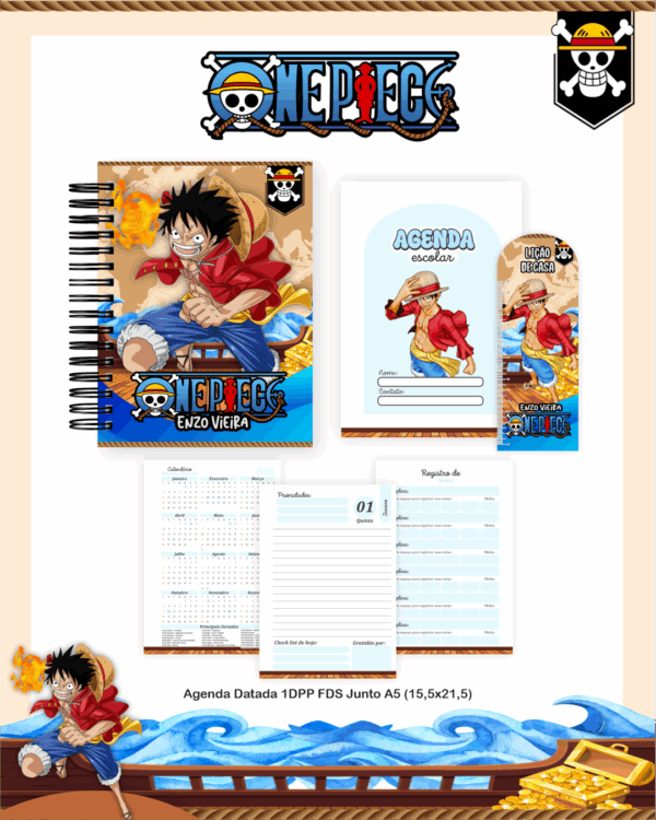 Combo Escolar Completo - One Piece - Imagem 5