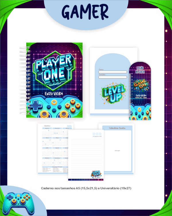 Combo Escolar Completo - Gamer - Imagem 4