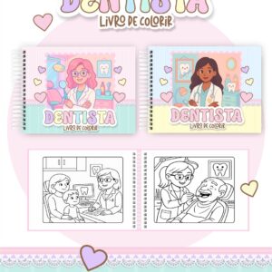 Livro de colorir tema Dentista