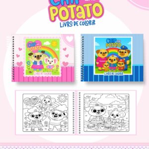 Livro de colorir tema Chip e Potato