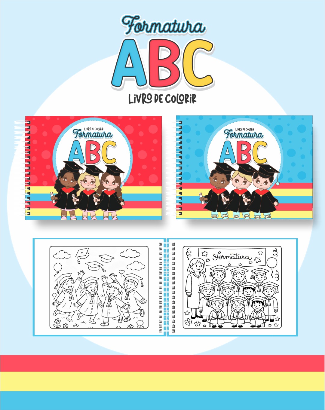 52 Livro de colorir tema Formatura - Imagem 1