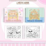 Livro de colorir tema Parque de Diversões