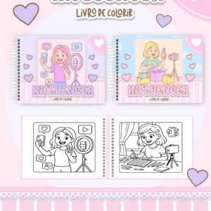 Livro de colorir tema Influencer