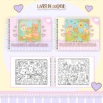 Livro de colorir tema Floresta Encantada