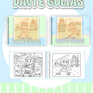 Livro de colorir tema Davi e Golias