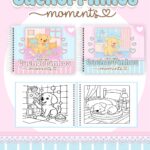 Livro de colorir tema Cachorrinhos Moments