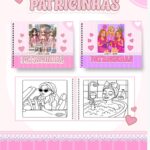 Livro de colorir tema Patricinhas