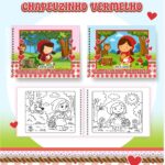 Livro de colorir tema Chapeuzinho Vermelho