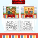 Livro de colorir tema Alvin e os Esquilos