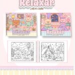 Livro de colorir tema Pintar para Relaxar